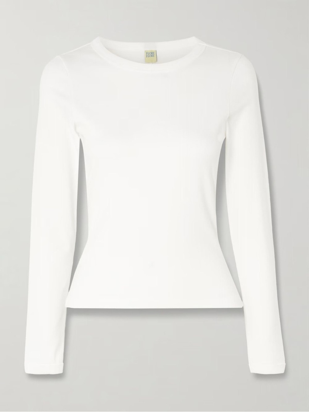 Flore Flore Max Women's White Long-Sleeve Crewneck Top XL
